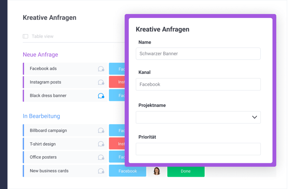 monday.com Design-Anfrage
