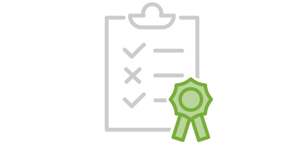 [Translate to English:] Icon: Checkliste mit Auszeichnung 