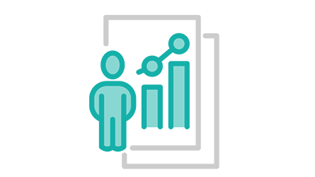 Strategic AI-Consulting Icon person in blue