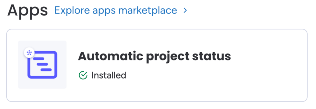 Automatischer Projektstatus