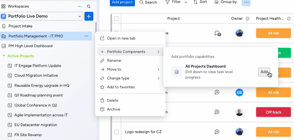Monday Portfolio Dashboard