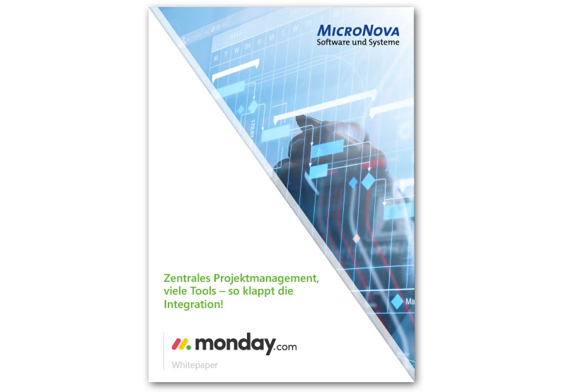 monday.com Whitepaper: Zentrales Projektmanagement, viele Tools – so klappt die Integration!