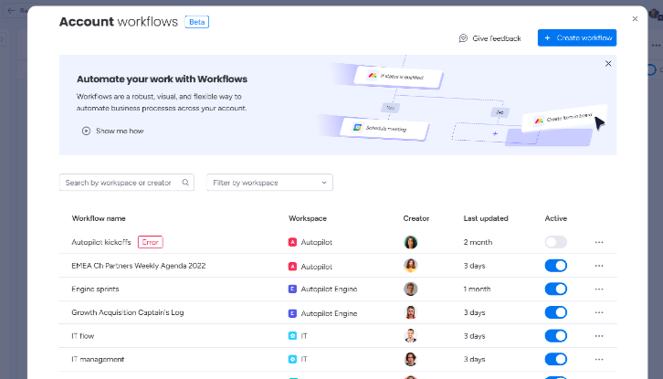 monday.com Workflow Management Center monday.com Workflow Management Center
